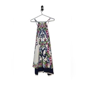 Pink Owl Floral Tiered Layered Flowy Spring Summer Mini Short Lace Dress Size L